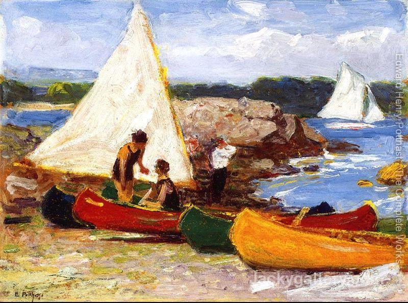 Canoeing by Edward Henry Potthast paintings reproduction